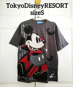 東京ディズニーリゾート男女兼用sizeSドラキュラミッキーTシャツハロウィン