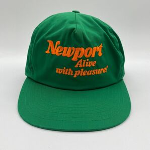 80s ~ Newport ニューポート　企業刺繍ロゴ　トラッカーキャップ　タバコ