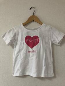 ハート　半袖Tシャツ 120センチ