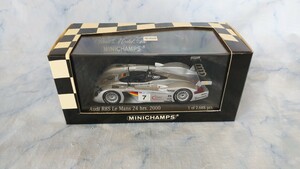 MINICHAMPS ミニチャンプス Audi R8R 3rd Place Le Mans 2000 team JOEST アウディ　レーシング　ミニカー　430 000907