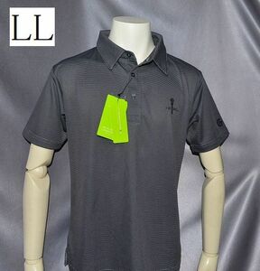 新品 LLサイズ コシノヒロコ ボーダー ポロシャツ HK WORKS LONDON Green ゴルフ