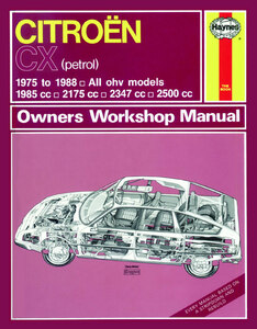 Citroën （シトロエン）CX 1975-1988年 英語版 整備解説書