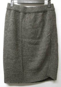 Y's Yohji Yamamoto Wool Knit Skirt 2 Brown （ ワイズ ヨウジヤマモト 秋冬 ゴムウエスト ニット スカート 茶系 2 美品 リミフゥ 