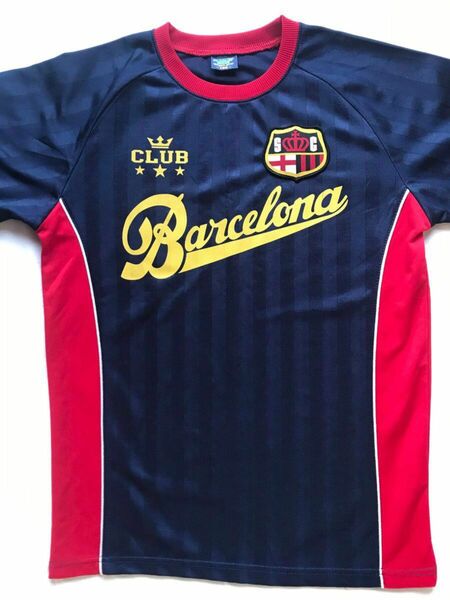 PERFECT DASH メッシュTシャツ　半袖　サッカー　ユニフォーム　Barcelona バルセロナ　クルーネック　ロゴ