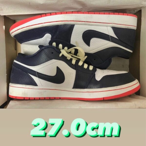 ■NIKE AIR JORDAN 1 LOW 27.0cm "Obsidian ember glow"