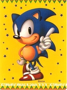 * game sticker unused goods * SEGA * Sonic * The * Hedgehog Sonic the Hedgehog * Manufacturers regular non . rare goods 