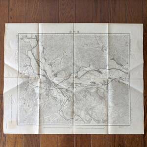 古地図 福知山 大日本帝国陸地測量部 明治四十三年十二月十日印刷 約583×460㎜ 古い地図 古物 骨董