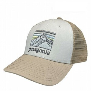 Patagonia パタゴニア　LINE LOGO RIDGE LOWPRO TRUCKER HAT ラインロゴ　リッジ　ロープロ　トラッカー ハット　OS WHITE W/ OAR TAN