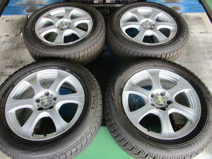 【中古+未使用】ラヴリオン 17x7J 5H 114.3 +38 4本 1台分 BS ブリザック VRX 215/60R17 ウェッズ カローラクロス CX-30 MPV MX-30 RVR UX