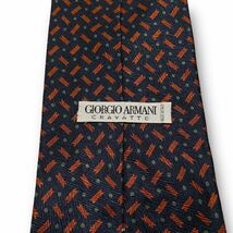 GIORGIO ARMANI アルマーニ ネイビー/レッド シルク ネクタイ_画像5