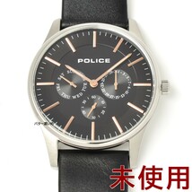 ポリス POLICE 14701JSR-01 メンズ 腕時計 革ベルト レザーベルト ブラック×ローズゴールド クオーツ COURTESY コーテシー 未使用 箱あり_画像1