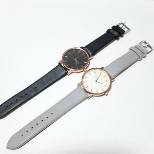 新品　腕時計　シンプルイズベスト　ビジネス　プライベート　二色セット　105