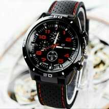 新品　腕時計　黒 赤　スポーツ　ビジネス　102_画像3