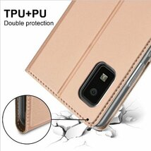 AQUOS wish SHG06 用 PUレザー TPU 手帳型 フリップ ケースカード入れ付 耐衝撃 角割れなし ブラック_画像2