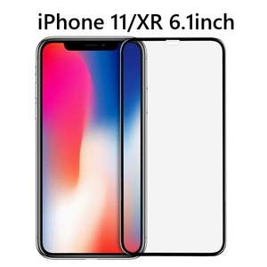 iPhone 11/XR 6.1inch用5D 液晶フィルム高透過性 耐衝撃 硬度9H 極薄0.3mmラウンドエッジ加工 指紋、汚れ、飛散防止 黒