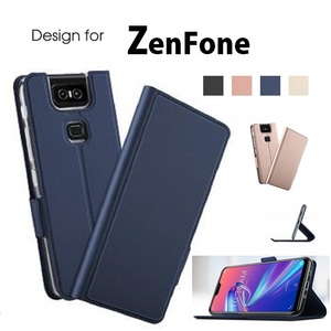 ZenFone 6 (ZS630KL)用 高級PUレザー TPU 手帳型 フリップ ケース 保護ケース スタンド機能 ブラック