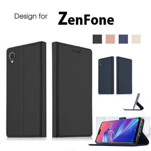 ZenFone Live L1 (ZA550KL)用 高級PUレザー TPU 手帳型 フリップ ケース 保護ケース スタンド機能 ブラック