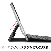 Surface Go/Surface Go2/Go3通用PUレザー スマート保護ケース スタンド スマートキーボード装着対応 フック掛けあり 赤_画像4