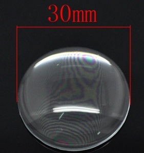 ガラスドームカボション10個クリアガラスオリジナルカボション作りに（30mm）