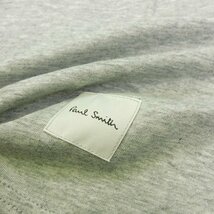 新品 即決 ポールスミス Vネック Ｔシャツ マルチラビット刺繍 LL グレー マルチストライプ 半袖カットソー Paul Smith メンズ 【2449a】_画像6