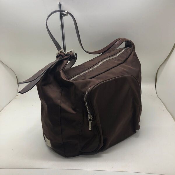 良品 renoma レノマ セミショルダーバッグ ナイロン×本革レザー