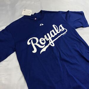 未使用 MLB カンザスシティロイヤルズ 半袖Tシャツ メンズSサイズ タグ付き メジャーリーグ 応援グッズ ブルー マジェスティック