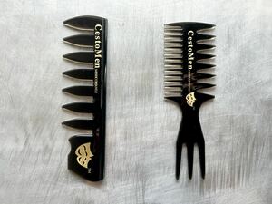  Vintage style comb 2 point set men's bar bar style wide kob