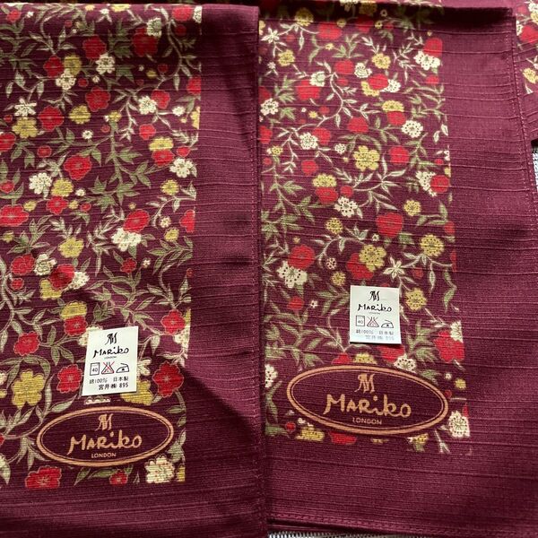 Mariko London マリコ ロンドン 綿シャンタン 大判風呂敷&小風呂敷セット