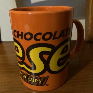 ☆レア 希少!巨大マグ!Reese's リーセス ピーナッツバターカップ マグカップ オレンジ 企業ノベルティ/検 ケロッグ m&m ビンテージ USA