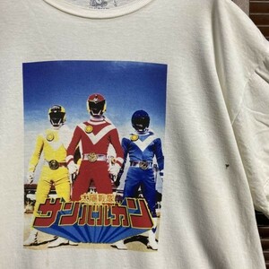 YFW ★1円スタート☆ 古着 キャラ Tシャツ サンバルカン 特撮 アニメ スーパーヒーロー 戦隊モノ / 80s 90s ビンテージ vintage