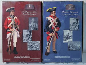 希少 未開封 Side Show Collectibles REVOLUTIONARY WAR FIFE& DRUM 1/6 アメリカ独立戦争フィギュア イギリス/大陸 兵隊２体セット