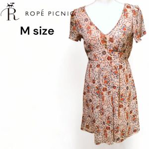 ROPE' PICNIC ロペピクニック レトロ柄 ワンピース 小花柄 花柄 半袖ワンピース