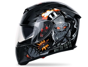 格安　バイク　オンロード　フルフェイスヘルメット　ダブルシールド　　インナー丸洗い可能　　黒２＃　M～XXLサイズ選択可