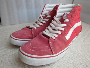 Vans SK8-HI バンズ スケート ハイ Red 赤 白 28cm OLD SKOOL オールドスクール