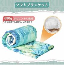 ② ブランケット キャンプ用 マルチブランケット 200x145cm スナップボタン付き アウトドア毛布 掛け布団 テント用キルト ソファーカバー_画像4