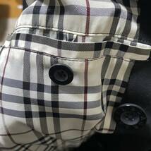 BURBERRY 　BLACK LABEL　バーバリーブラックレーベル トレンチコート ブラック 裏地 ノバチェック柄　黒　コート　ジャンク品_画像10