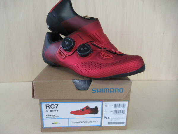 シマノ RC702　赤　ノーマル EU39　24.5cm　ロード　SPD-SL　