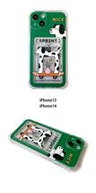 ドッグ スケートボード iPhone13 iPhone14Pro ケース ３サイズ展開 カードポケット付き クリア 透明 グリーン 犬 スケボー スケーター_画像4