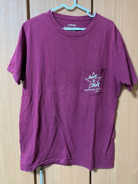 BAYFLOW ベイフロー　【SURF & NORF】ヘルメットTee Tシャツ　赤紫色　Ｍサイズ