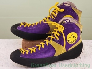 W923* Italy made s Porte .baLa Sportiva Vintage climbing shoes purple × yellow EU46