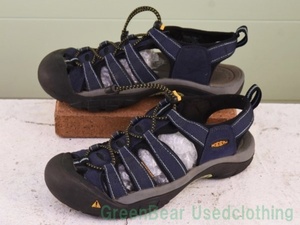 X054◆レディース KEEN サンダル 紺 ネイビー 24.5cmくらい