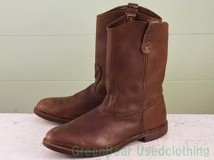 W942◆USA製 レッドウィング Red Wing ビンテージ ペコスブーツ ワイズ細め 良い味 茶 ブラウン メンズ 12D 30cm