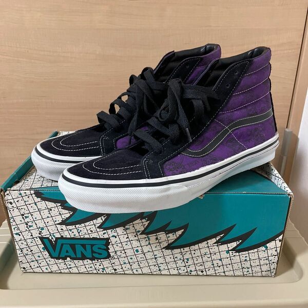 vans sk8-HI パイレーツスカル紫黒　27.5㎝