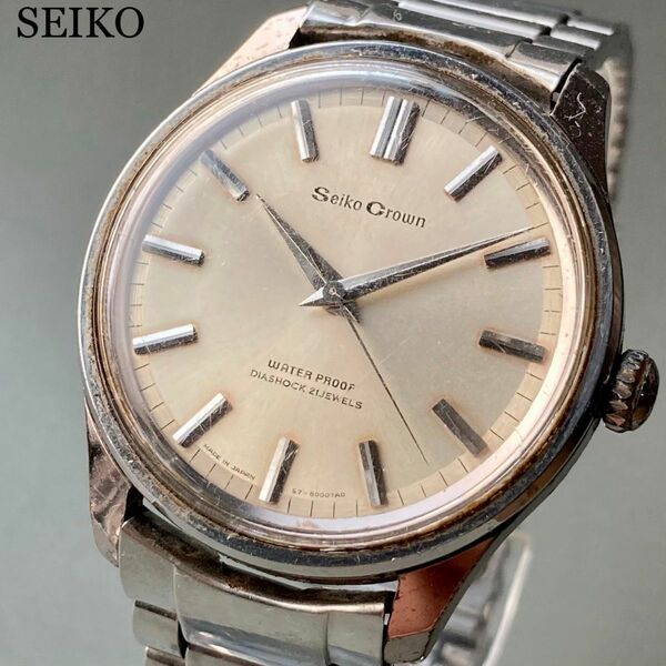 【動作品】セイコー クラウン アンティーク 腕時計 1964年 手巻き SEIKO CROWN ビンテージ ウォッチ 男性 メンズ