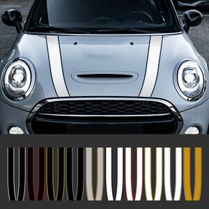 ボンネットステッカー ストライプ デカール エンジンフード ミニクーパーs jcw R55 R56 R60 R61 F54 F55 F56 f60 アクセサリー 外装