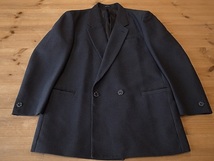 美品 BLAZE UOMO 黒 ストライプ ダブル スーツ セットアップ ジャケット & ２タック スラックス サイズ LL_画像2