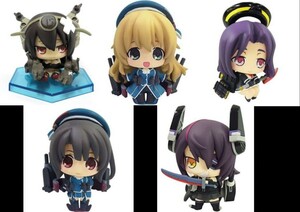 送料350円～☆未使用!カラコレDX 艦隊これくしょん 艦これ「長門(シークレットレア2 大破ver.) 愛宕 龍田 天龍 高雄」フィギュア 5種セット