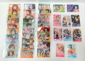 送料350円～☆大量!未使用!バンダイ THE IDOLM@STER「アイドルマスター ウエハース カード クリアカード 金箔サイン 他」40枚セット グッズ