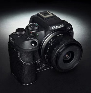 本革 新品 Canon キャノン EOS R10用 本革カメラケース ブラック