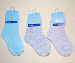Last 9/14cm made in Japan baby socks 3 pair collection F slipping stop Point .. cotton .